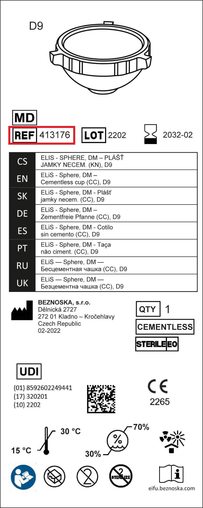 BEZNOSKA label large MDR eifu